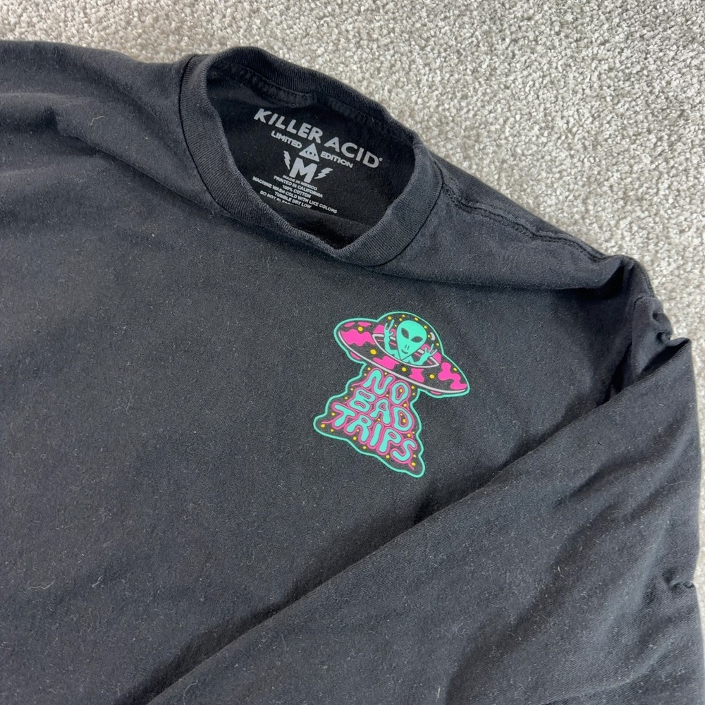 Killer Acid T Shirt Mens Sz M Limited No Bad Trips Alien Psychedelic Stoner Tee